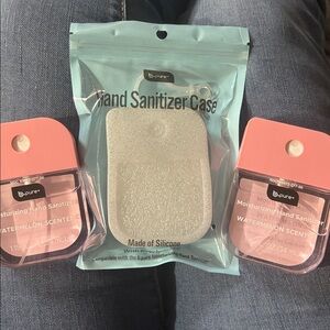 Pink Watermelon Hand Sanitizer Set with Silicone Case